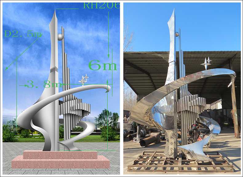 大型不銹鋼雕塑，不銹鋼雕塑廠家，室外大型景觀雕塑