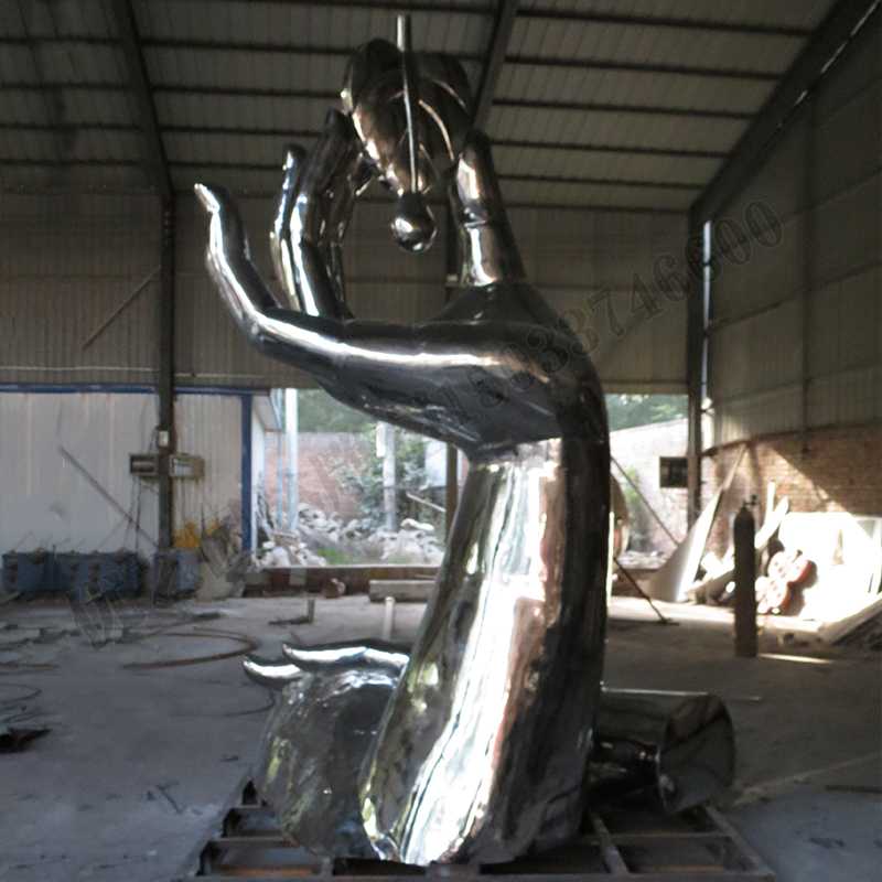 保護水資源雕塑，珍惜水資源雕塑，不銹鋼水滴雕塑