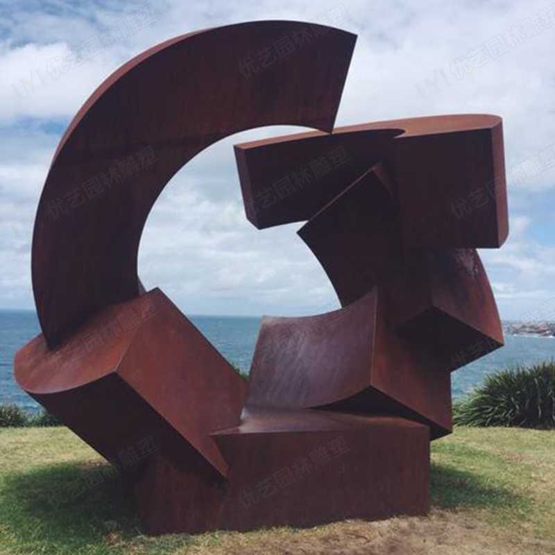 耐候鋼雕塑，室外抽象耐候鋼雕塑
